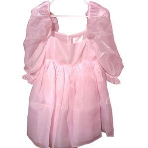 Selkie Pale Pink Organza Prom Dress